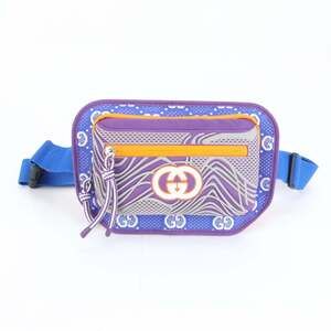Gucci GG Nylon 752102 Leather 2-Way Waist Bag/Waist Pouch/Body Bag for Women